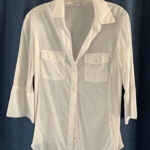 James Perse 3/4 Sleeve Button-down Shirt